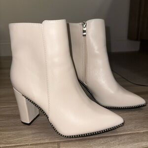 Catherine Malandrino studded white booties